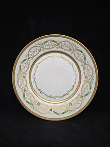 Richard Ginori - La Scala Salad Plate Florence Italy Gold & Green Gorgeous L-7 - Picture 1 of 7