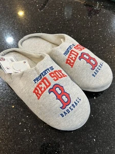 Boston Red Sox Comfy sweatpants material mens size slippers large - Picture 1 of 3