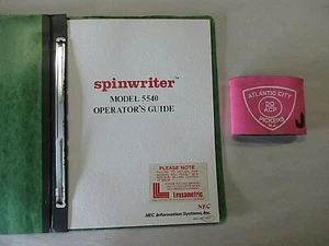 NEC INFORMATION SYSTEMS SPINWRITER MODEL 5540 OPERATOR'S GUIDE - Picture 1 of 6