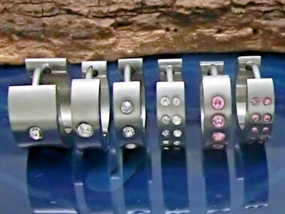 1 Pezzo Klappcreole Acciaio Inox Color Argento Pieghevole Orecchini Chiaro Rosa - Immagine 1 di 2