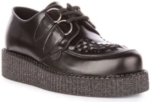 UNDERGROUND Wulfrun S Original Creeper Casual Leather with Laces Black UK 3 - 12 - Picture 1 of 12