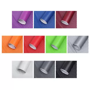 3D Carbon Fiber Vinyl Car Wrap Sheet Roll Film Sticker Decal 127x50cm - Imagen 1 de 13