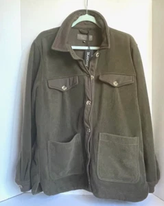 BLANKNYC Women’s Large Shirt Shacket Jacket Olive Green Fleece Boxy Cozy - Picture 1 of 6