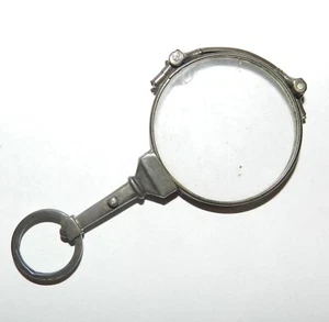 Vintage Sterling Silver  Converting Lorgnette Magnifying Glass / Eyeglasses - Picture 1 of 6