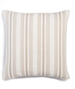 Hotel Collection Honeycomb Quilted Linen Cotton Reverse Pillow Sham EURO Oatmeal - Picture 1 of 2