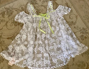 Agent Provocateur bridal babydoll nightie L sheer white neon ribbons NEW chemise - Picture 1 of 5