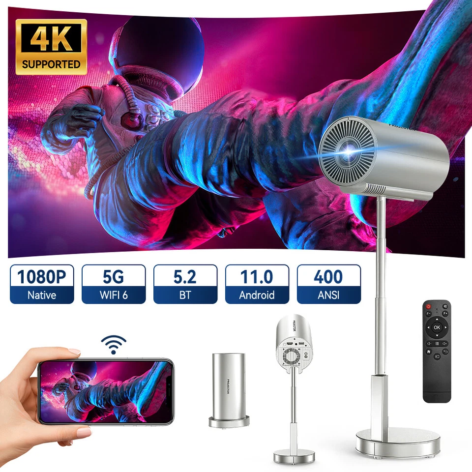 4K проектор Smart Netflix 12000LMS 1080P 5G WiFi Bluetooth видео домашнего кинотеатра - Изображение 1 из 4