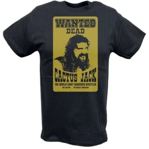Cactus Jack Wanted Dead Mick Foley Mens T-shirt - Picture 1 of 4