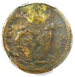 1670 New Jersey St Patrick Farthing Colonial Coin 1/4P - PCGS VF Detail - Picture 1 of 5