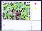 Crake impeccable, oiseaux, Tonga 2013 MNH surimpression, coin  