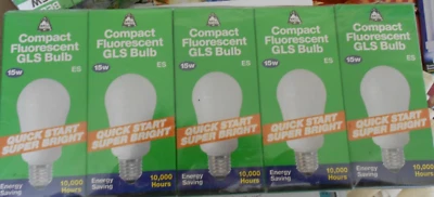 10xBell Compact Flourescent Light Bulbs 15W ES/E27 - Image 1 of 4