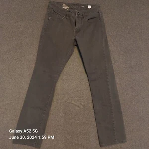 Volcom Black Vorta Slim Fit Jeans Size 28 Inseam 28 - Picture 1 of 8
