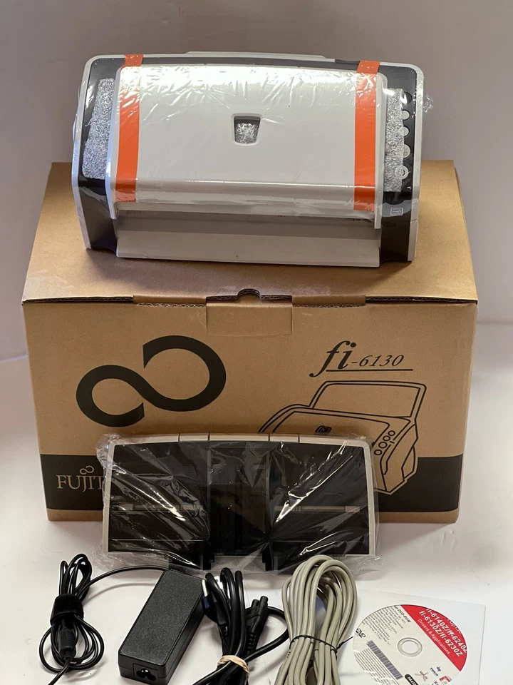 Fujitsu fi-6130 Scanner (AC Adapter+USB+Setup CD) (2000 SOLD)Full Package in Box - Image 1 of 3
