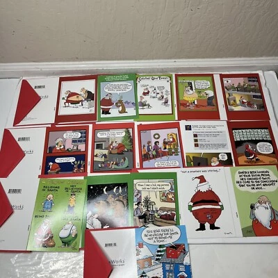 16 Nobleworks Cartoon Funny Holiday Humor Greetings Christmas Cards - Image 1 of 4
