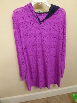 NUEVO CON ETIQUETAS Título Nine Corte Láser Túnica Natación Playa Cubrir Vestido Forrado con Capucha Talla XL Foto 1 de 2