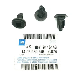 3x Originale Opel Muttern Einsatz Seitenwand Hinten Corsa B Meriva A - 9116140 - Bild 1 von 3