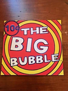 vintage Bubble Gum Vending Machine Display Card The big bubble 10 cent - Picture 1 of 1
