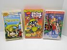 Lot Of 3 VHS Tapes Cartoons Willy Wonka & The Chocolate Factory, Shrek, Rugrats 