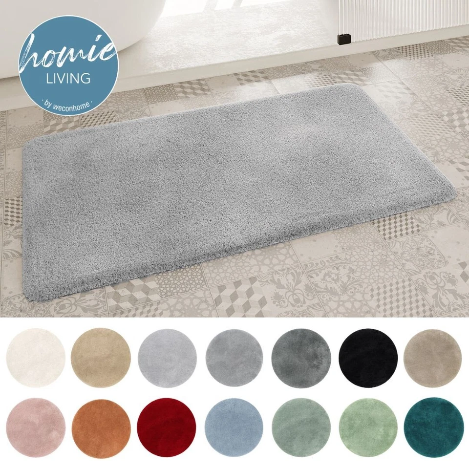Flauschiger Badteppich Hochflor – rutschfest, waschbar & für Fußbodenheizung - Bild 1 von 1
