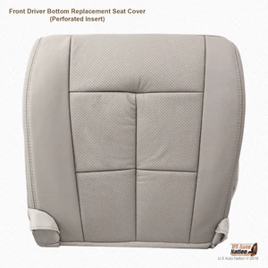 2013 2014 Lincoln Navigator Driver Bottom Perforated Leather Seat Cover In Gray - Picture 1 of 8