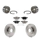 Front Wheel Bearing Disc Brake Rotor & Pad Kit For 2004 Ford Focus From 04 05
