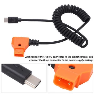 USB C Phone Tablet Device Universal Type C to D Tap Power Cable for Camera New - Picture 1 of 12