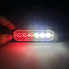6 LED Amber Car Truck Emergency Beacon Warning Hazard Flash Strobe Light Bar NEW