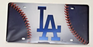 Los Angeles Dodgers MLB Baseball Design Laser Tag License Plate - Picture 1 of 1