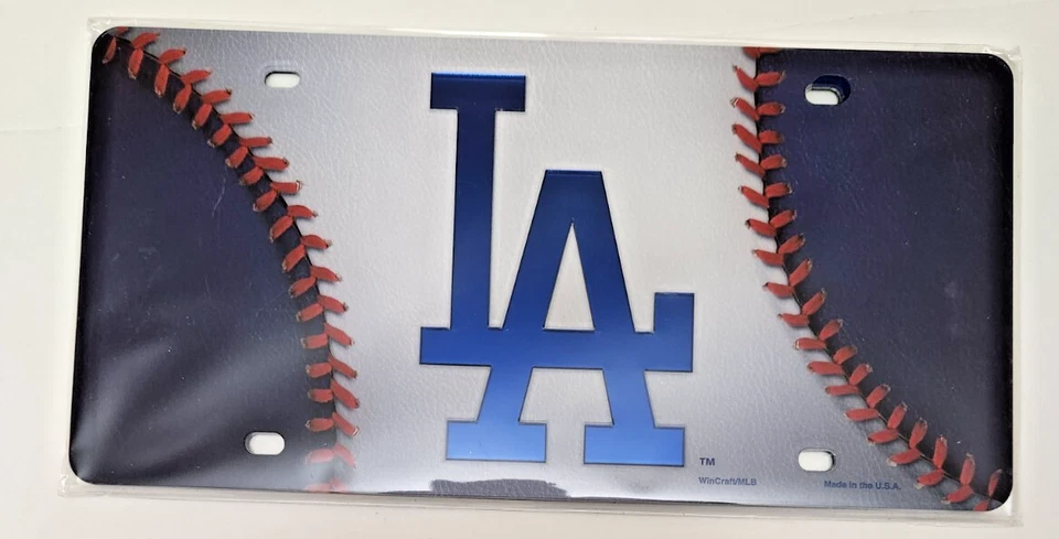 Los Angeles Dodgers MLB Baseball Design Laser Tag License Plate - Image 1 of 1