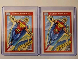 2x 1990 Marvel Comics UNIVERSO SERIE 1 #15 QUÁSAR Marvel Super Heroes impecable - Imagen 1 de 6