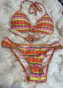 Vintage Body Glove Bikini 2 Piece Swimsuit Baby Love Top Bali Bottoms Medium New - Picture 1 of 9