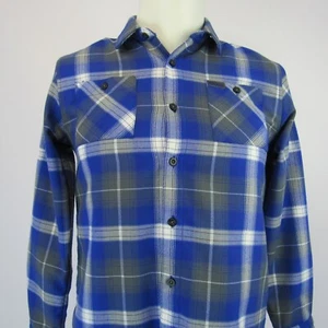 Dixxon Flannel Co. Shirt DFC Youth Division Blue Gray Plaid Button Youth Size XL - Picture 1 of 13
