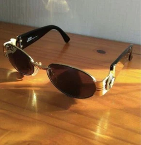 Gianni Versace MOD.S72 COL.16LOval Sunglasses Black Cell Frame Medusa Used - Picture 1 of 8