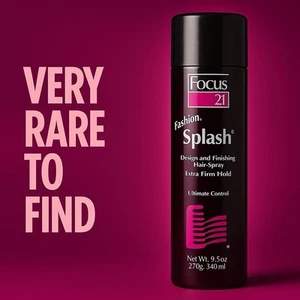 FOCUS 21 SPLASH DESIGN & FINISHING HAIR SPRAY 9.5 OZ / EXTRA FIRM HOLD VERY RARE - Picture 1 of 2
