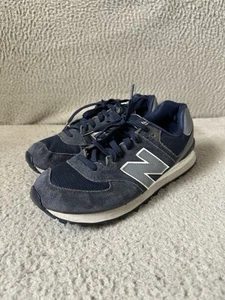 New Balance 574 ML574CNE Mens 10 Navy Suede Mesh Sneakers Retro Casual Run - Picture 1 of 7