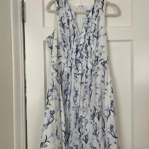 Vestido Floral CeCe Azul y Blanco Talla 8 Usado en Excelente Condición Nunca Usado - Imagen 1 de 4