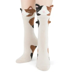 Calcetines Calico Cat 3-D para mujer talla 9-11 pies Traffic Kitty moda nuevos - Imagen 1 de 1