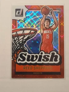2024-25 Donruss Swish Reed Sheppard RC #14 Red Diamond 6/75 Houston Rockets - Picture 1 of 2