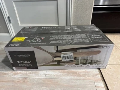 Fanimation Yardley 64" LED Ceiling Fan Aged Bronze Remote 3 Blade Outdoor Light - Image 1 of 4