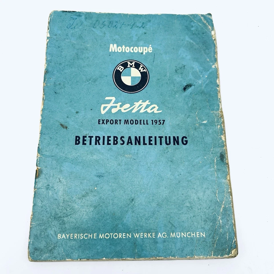 Manual de instrucciones BMW Isetta Export modelo 1957 coche antiguo culto clásico scooter Foto 1 de 4