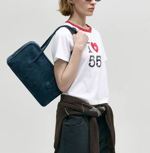 Bolso de Hombro Marge Sherwood Suave Boston Indigo Cuero Nubuck - Imagen 1 de 7