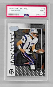2002 LEAF CERTIFIED FOOTBALL CARD #52 TOM BRADY PSA 9 NQ NEW ENGLAND PATRIOTS - Picture 1 of 5