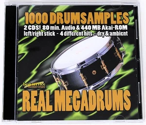 Best Service Real Megadrums Akai & Audio Format Sound Library/Sampling 2 CD - Picture 1 of 4
