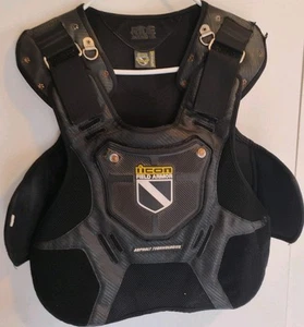 Iicon Field Armor Super Size Vest Asphalt Technology Black Detachable - Picture 1 of 12