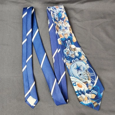 Ralph Marlin Dallas Cowboys NFL Football Necktie Mens Blue 1990s Tie - Image 1 of 4