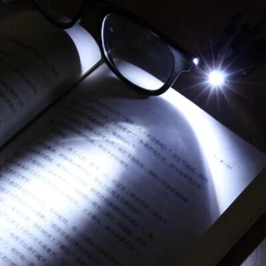 Super Cool LED Light Clip On Glasses Torch / Lamp Safety Glasses Reading Z2Z8 - Picture 1 of 6