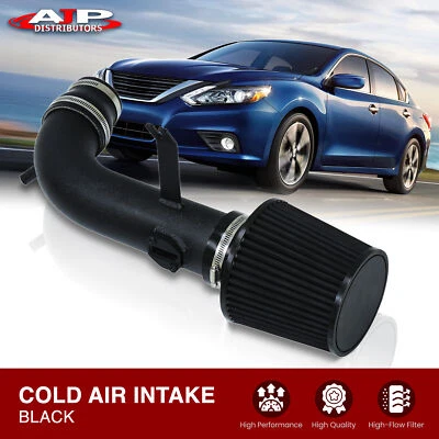 Black Induction Cold Air Intake System + Filter For 2013-2018 Nissan Altima I4 Foto 1 de 4