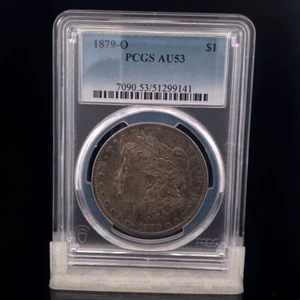 1879 O AU53 PCGS Morgan Dollar Silver Coin Bullion $1 One Liberty Round Eagle - Picture 1 of 2