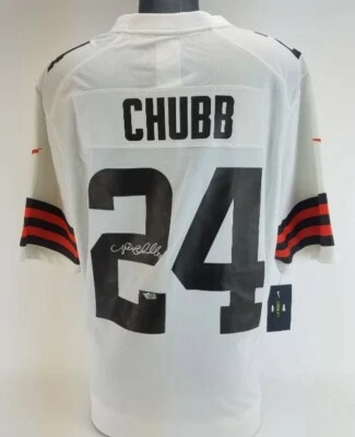 Nick Chubb Signed Autographed Cleveland Browns Nike Game Jersey Fanatics - Image 1 of 4