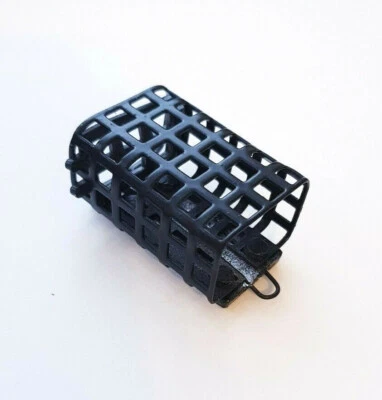 Futterkorb abnehmbare Boden Schwarz Feedern Angeln 20-120g Metall Korb  - Bild 1 von 2